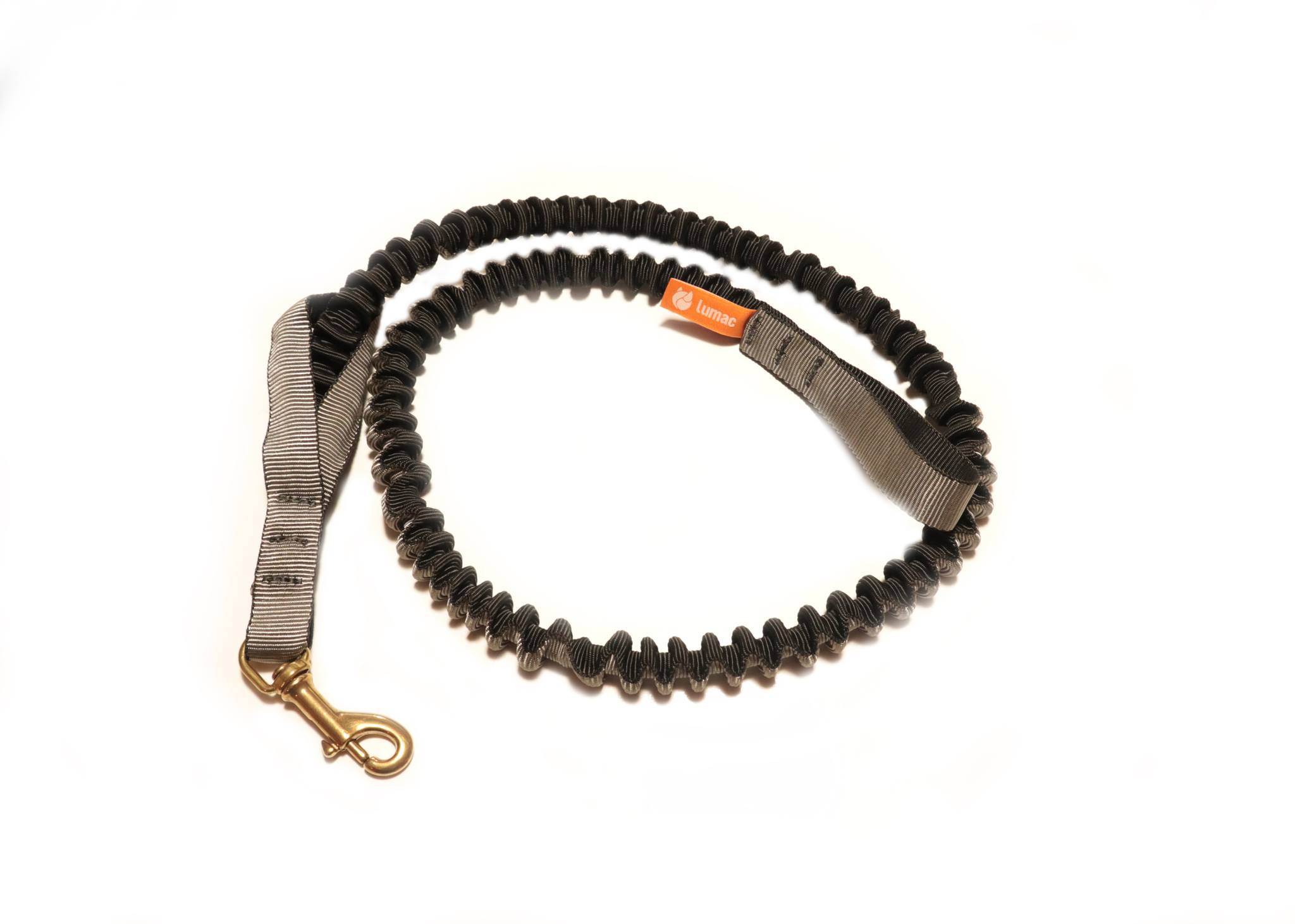 Ligne de canicross amortie avec poignée Lumac Terra M (Couleur : Gris - Taille : M)