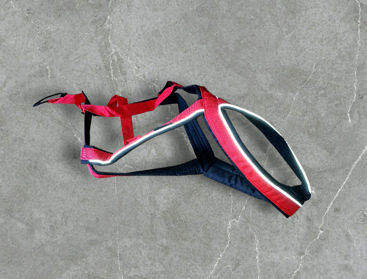 Harnais ACTICANI THUNDER rouge rembourrage noir (Couleur : Noir/rouge - Taille : T3)
