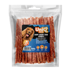 Friandises Uniq pets batonnets de canard et riz 500g