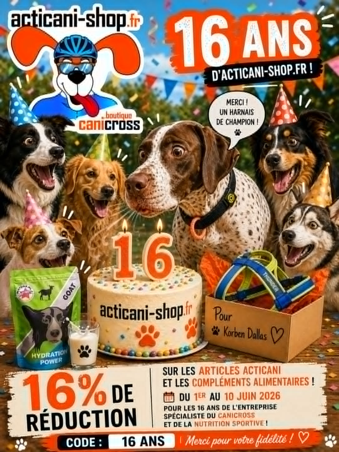 Anniversaire Acticani-Shop